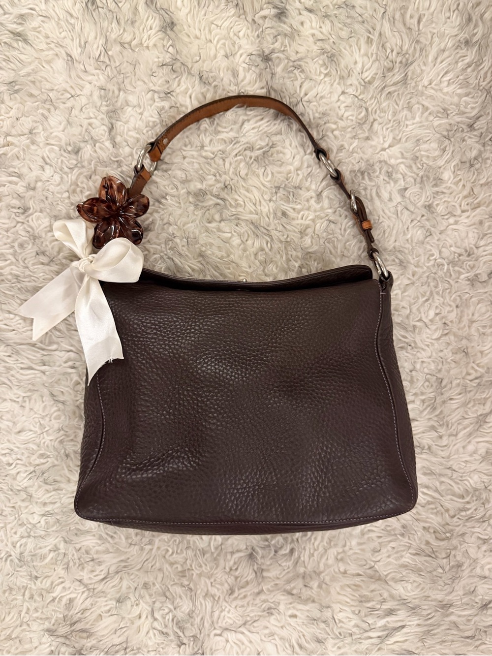 Coach ‘Chelsea’ Pebbled Leather Shoulder Bag - Mocha Brown